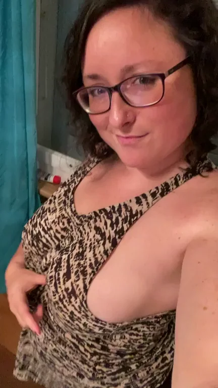 🤫 Hubby's Clueless: My Secret Leopard Cleavage Tease 💋
