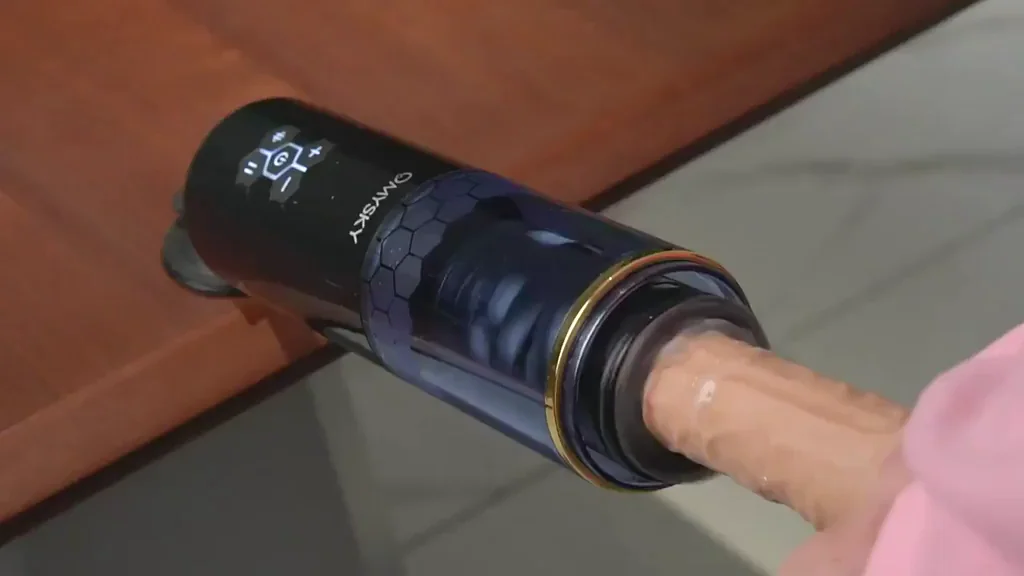 Thick Cock Teasing a Futuristic Pulsing Fleshlight Toy