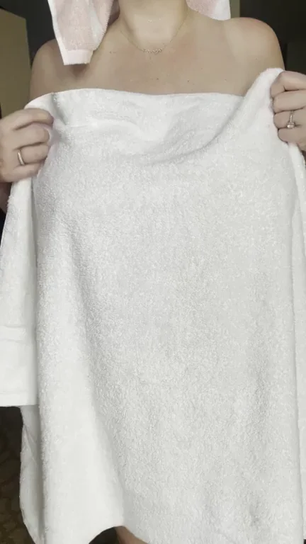 Did my towel do a good job of hiding my natural titties?