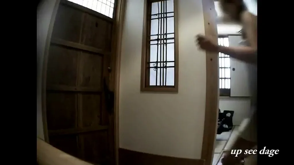 Japanese wife "accidently" drops the towel in-front of the delivery guy