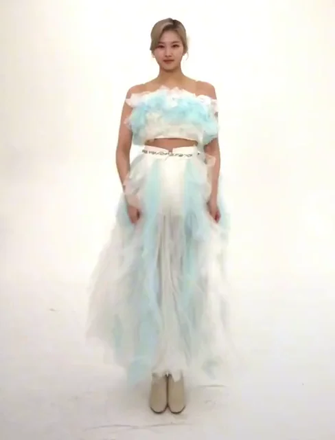 Sana's Sheer Feather Tease 💙🍑 Kpop Fap Fuel