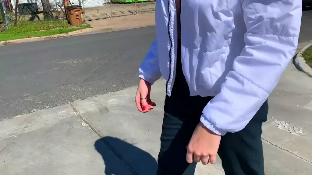 Wind flashing on the sidewalk!