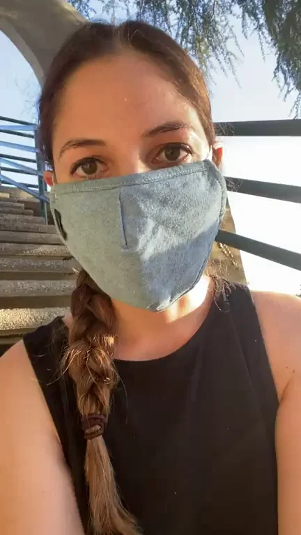 Hoping to get some stares flashing on the stairs [GIF]