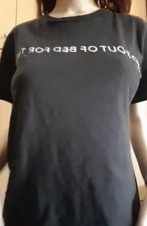 🔥 Epic Titty Drop Tease in Oversized Tee! 🍒