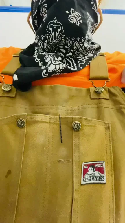 Blue Collar Ghostie Tease in Overalls 🍑👻🔥