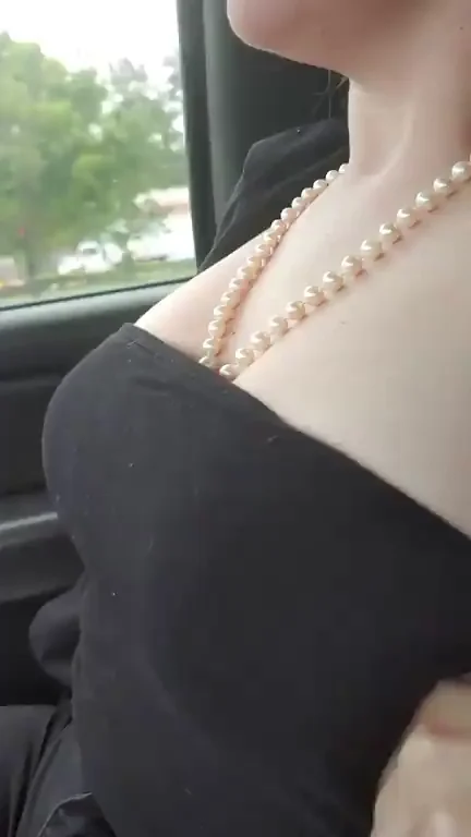 Craving Another Sticky Pearl Necklace in the Car! 💦👄
