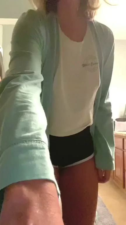 Does my 40yo milf ass look better in or out of these tiny shorts? [f]