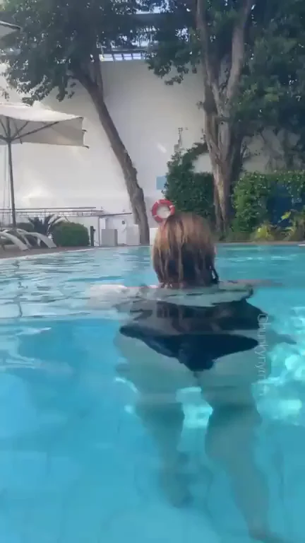Some fun at the hotel pool