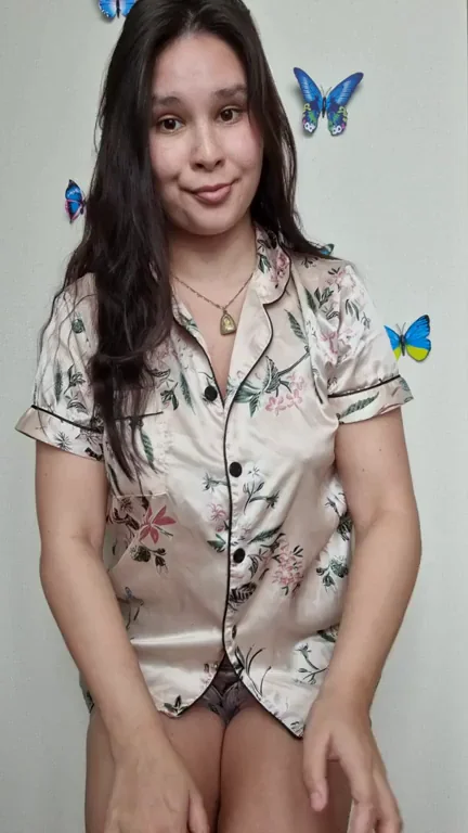 Unbutten my PJs for you? Hoping my boobs do something for you [asian]