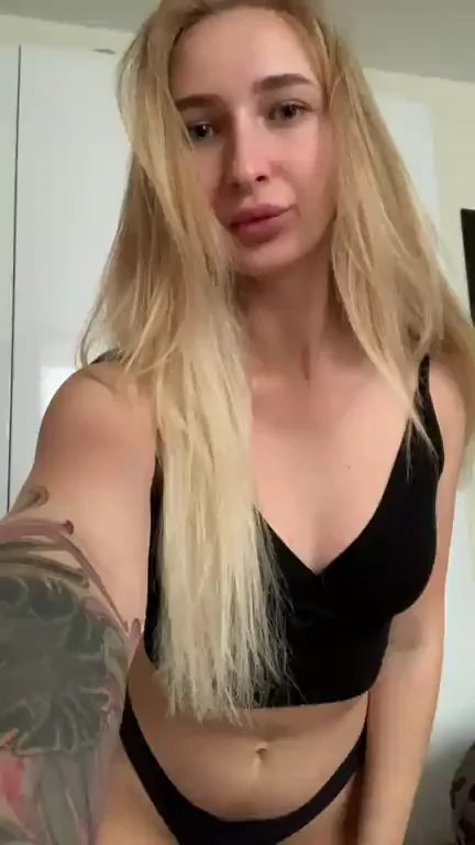 Blonde Teen Slut Teases with Perky Naturals