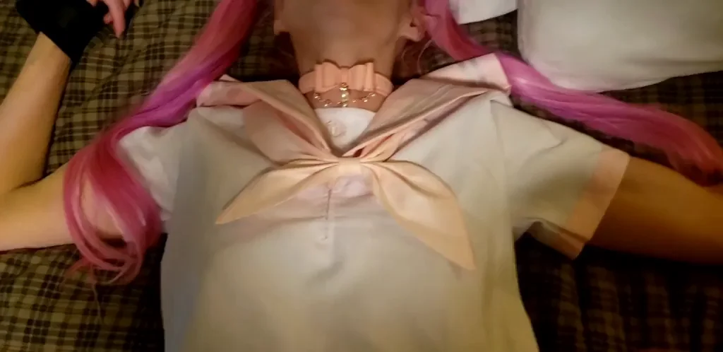 Bound Schoolgirl Spread Wide & Toyed With 😈🔗👅