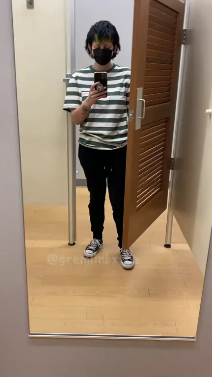 Slut Steps Out Bra-Only in Public Dressing Hallway