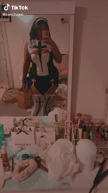 Kanchan's Naughty Nun Cosplay Tease 🔥😈 Indian TikTok Slut