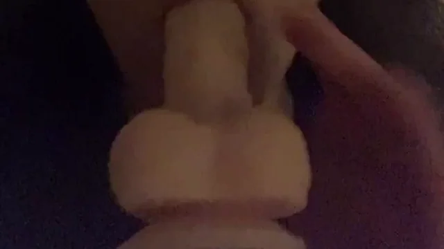 Rusty Throat Slut Struggles with Massive Dildo After Dick Hiatus