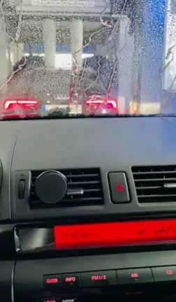 Flashing my huge tits in a car wash [GIF]