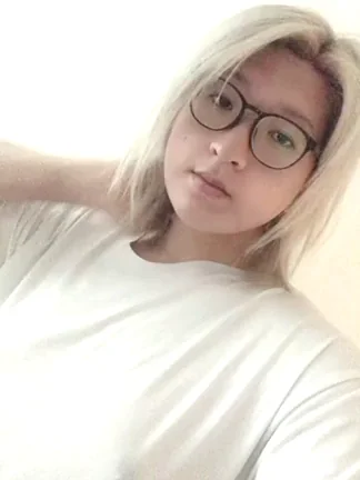 Roommate's Blonde Trans Tease: Glasses On, Cock Out – What's Next? 😈🍆