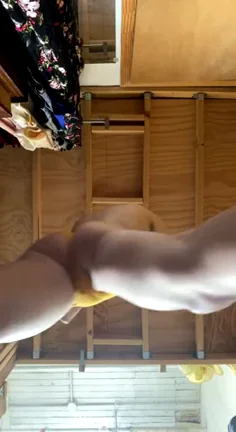 Petite Redhead's Tight Little Ass Tease from Below