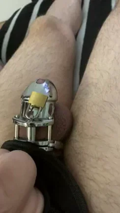 Chastity Cuck Tease: I Cum Hard While He's Locked Up! 🔒💦👑