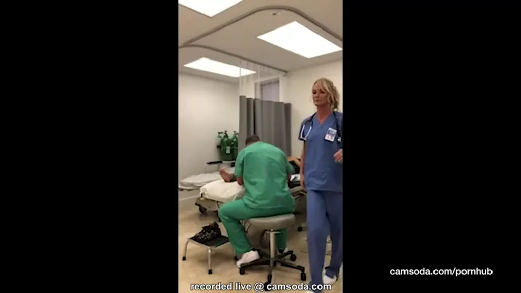🍑 Naughty Nurse Ass Flash Behind Doc's Back at Hospital Appt! 😈