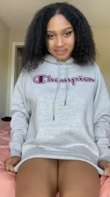 removing this big sweater after a long day