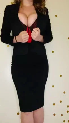 Office Tease: Busty Slut Reveals Massive Tits 😈💋 (OC)