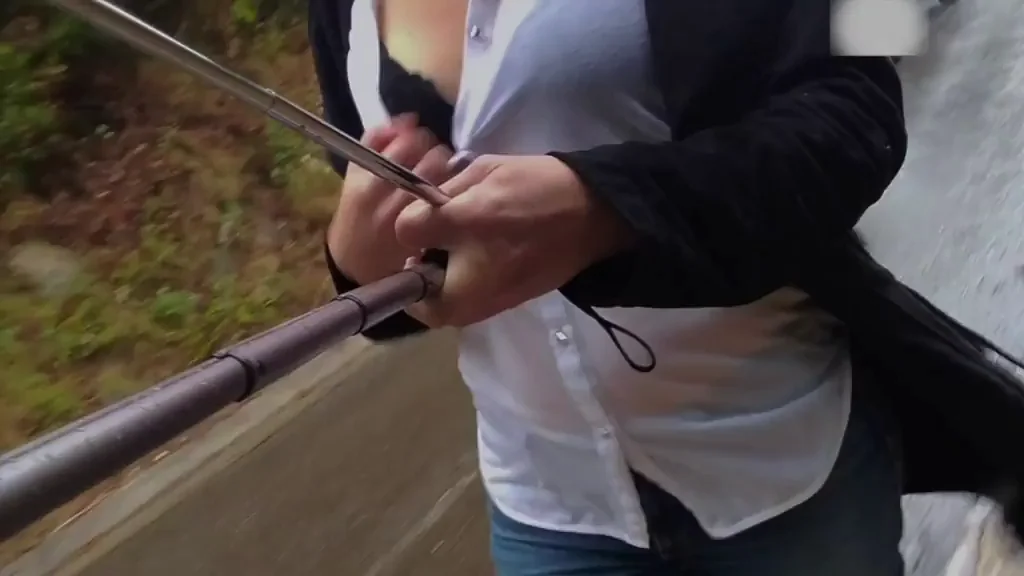 Blonde Babe Ditches Clothes for Risky Nude Stroll & Fishing Rod Tease 😈🔥