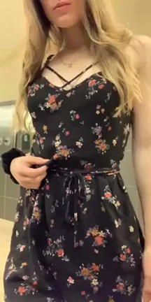 Blonde Legal Teen's Slutty Dress Tease – Tits Out, Ass Up!