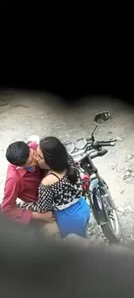 Public Bike Flirt: Horny Kiss & Tease 💋🏍️