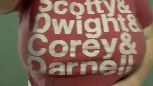 Scottie & Dwight's Epic Titty Drop: Massive Melons Bust Free!
