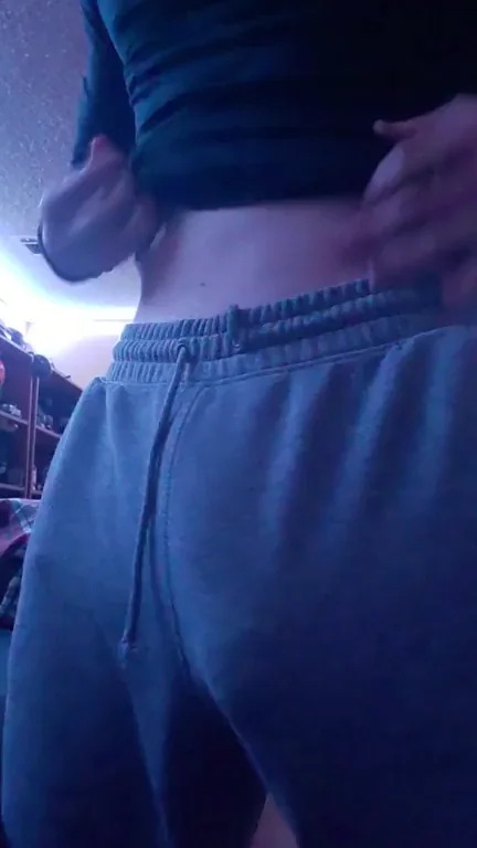 Thick Dick Tease in Grey Sweatpants