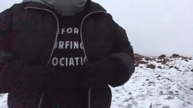 ❄️ Snowy Slut's Massive Tits Out in the Cold 🥵🍒