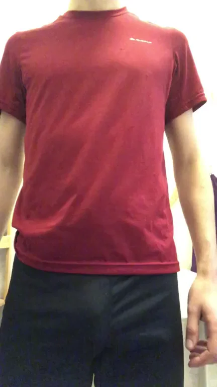 Stripping down for a post-run shower (M)