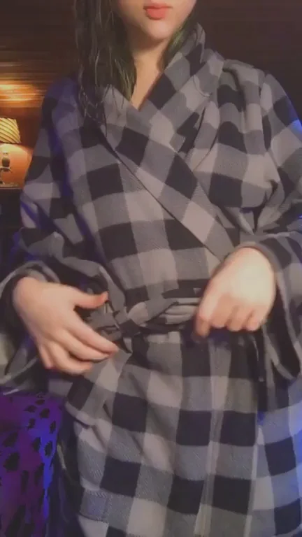 Plump-Titted Asian Babe Drops the Robe for Epic Titty Reveal