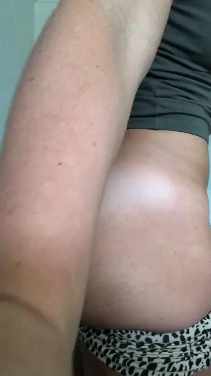 Tits On or Off? Sexy Tease with Juicy Ass and Leopard Thong