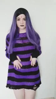 Goth Slut Duo: Black vs Purple Hair - Which One Makes You Cum Harder? 😈🖤💜