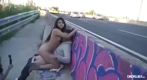 Slutty Bitch Rides Dick on Highway 🚗🍆💦