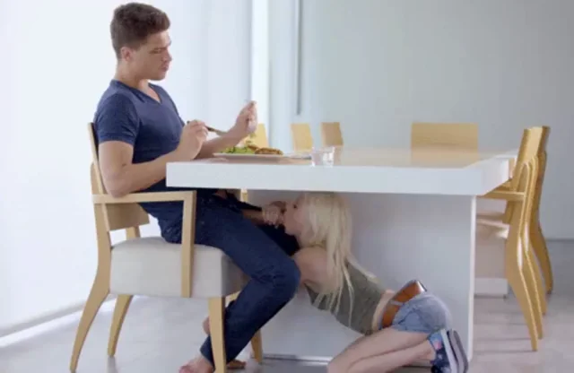 Under the table