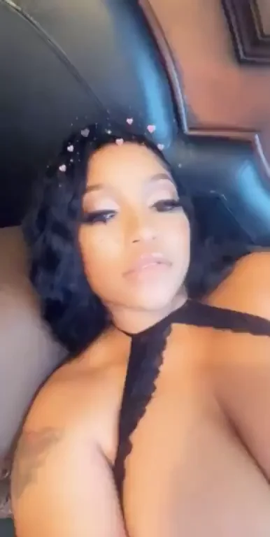 Irene's Massive Tits Tease in Black Lace