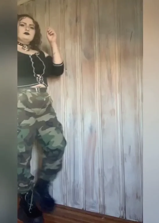 Thick Goth Slut Struggles to Tease on TikTok, Bends Over That Fat Ass!