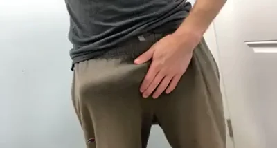Bulge Tease Obsession: Hand-Rubbing That Throbbing Outline