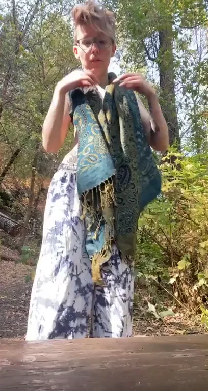 Risky Trail Strip Tease - Bare Pussy on Hiking Path