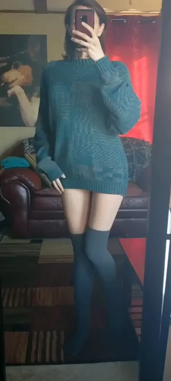 I'm a small girl in a big sweater