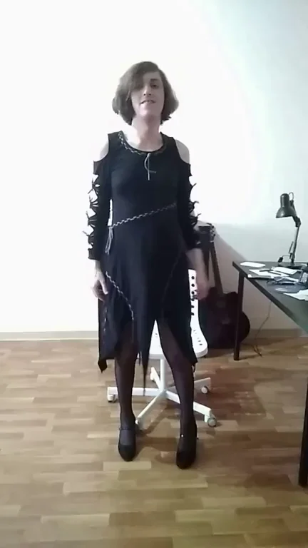 Oops! Tight Dress Can't Hide My Thick Cock Surprise 😈🍆