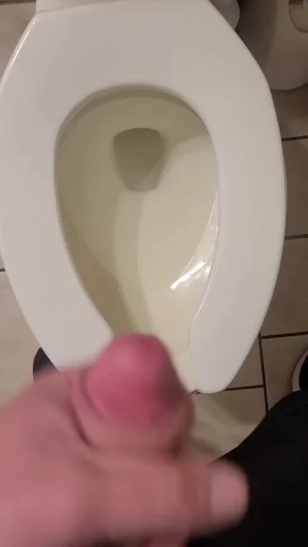 Big cumshot at work