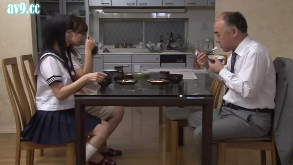 Petite Sailor Sluts Suck Daddy's Dick at Breakfast Table 🍳🍆💦