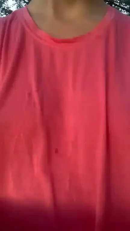 🔥 Sideboob Slut Flashing Tits in Tight Pink Shirt Outdoors 😈
