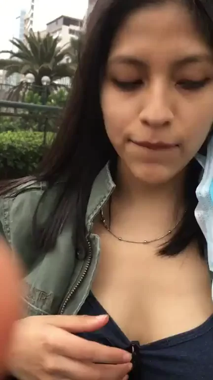 Street Freeuse Tease: Touch My Tiny Asian Tits Daddy! 😈👋🍒