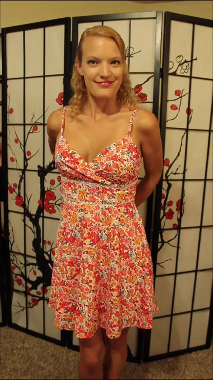 Peek Under My Sexy Floral Dress! 😈👗