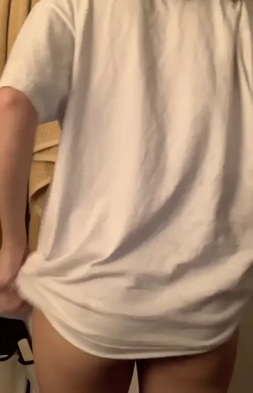 i love wearing big t-shirts with NOTHING underneath [oc]
