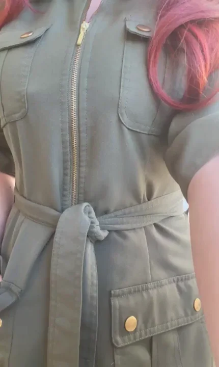 Slow Enough? Teasing Zip Down to Massive Tits 😈🔥